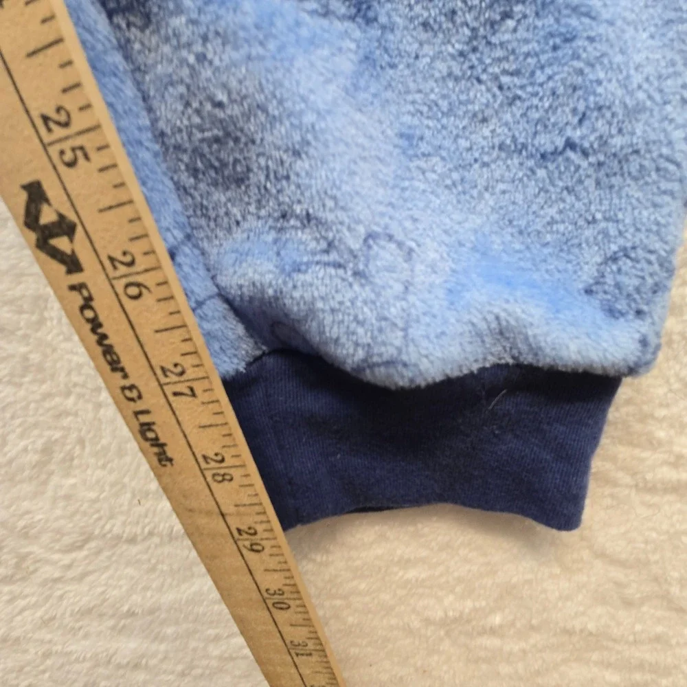 Disney Stitch One Piece Pajamas Sleepwear‎ Hooded Zip Up Adult XS Plush Lounge